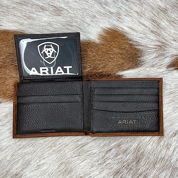 Ariat Men's Leather USA Flag Bifold Wallet - Image 4