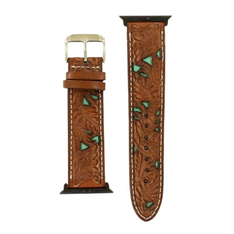 Nocona Leather Turquoise IWatch Band