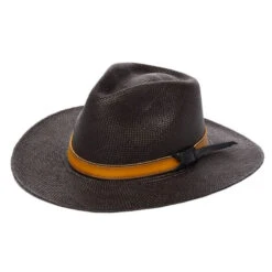 Austral Black Straw Panama Hat - Bando